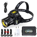 KDULIT Rechargeable Zoomable LED Headlamp – IR Sensor & Waterproof