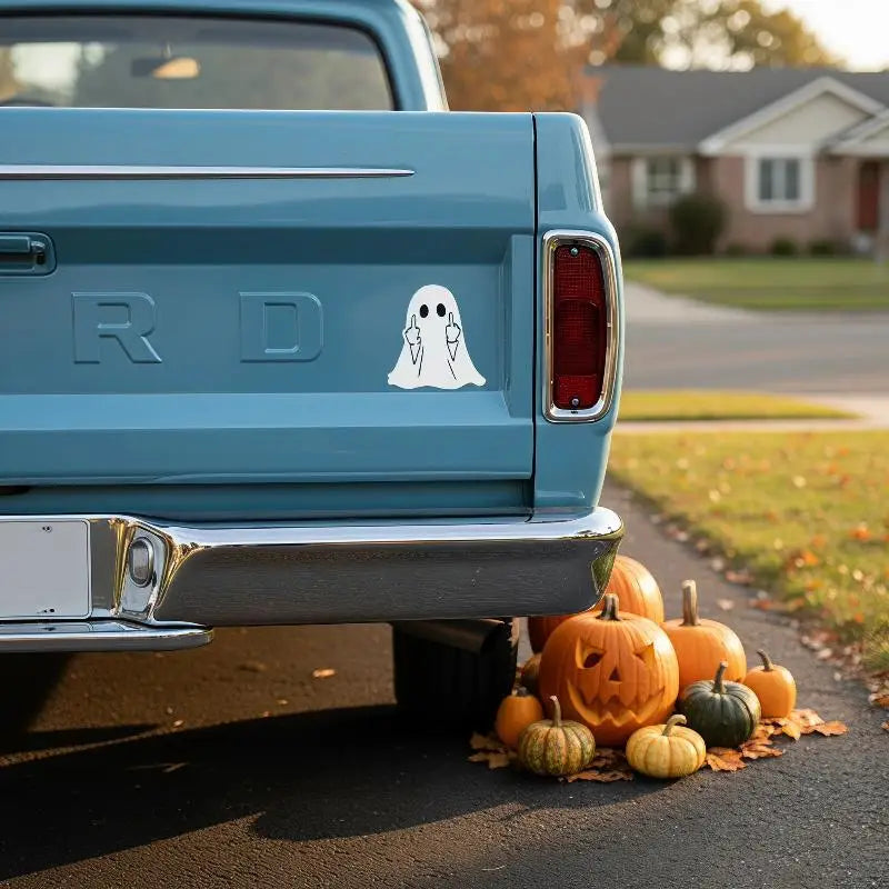 Middle Finger Ghost Window Car Sticker Waterproof UV Proof Decal Auto Zpaxo