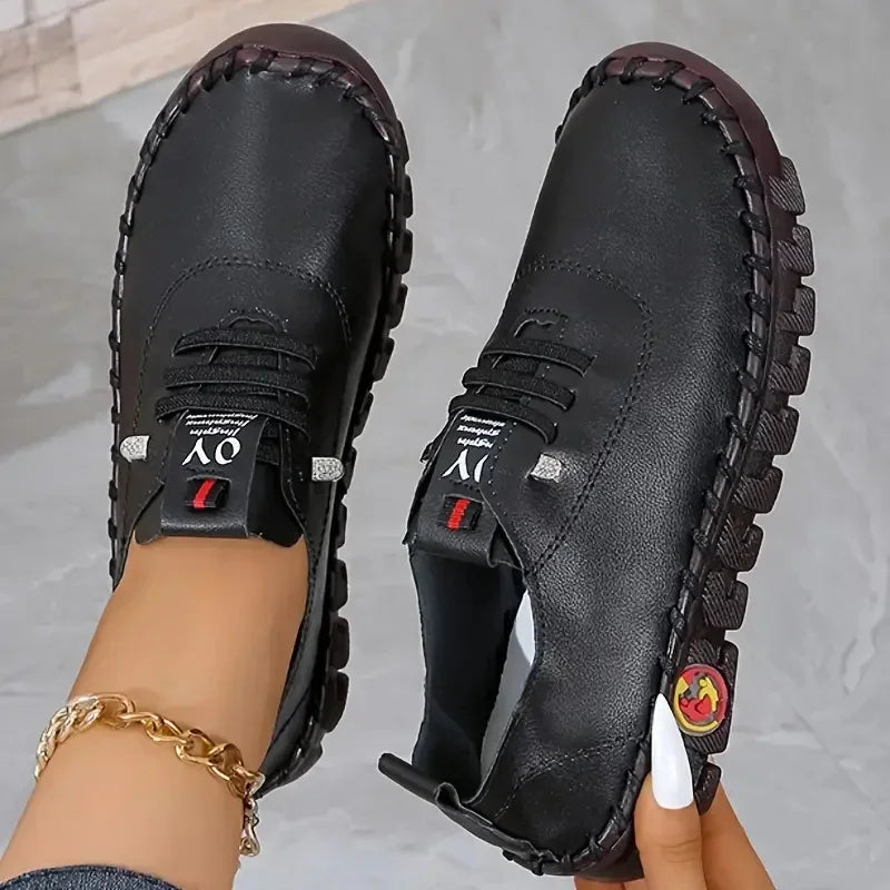 Women Sneakers 2024 Spring Summer Loafers Soft-soled Roman Breathable Zpaxo black 43