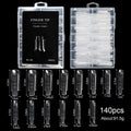 70 140 Gel Dual Nail Forms Transparent 14 Molds Reusable Poly Zpaxo 46