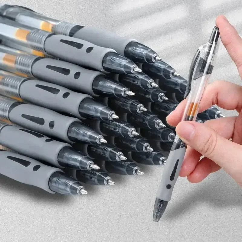 Retractable Gel Pens 6/12 Pack – Black, Red & Blue Ink 0.5mm