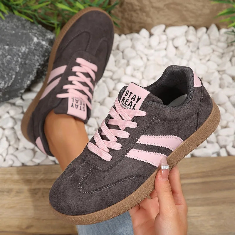 Women's Spring Autumn Fashionable Stripe Embellishment Comfortable Zpaxo Brown 40