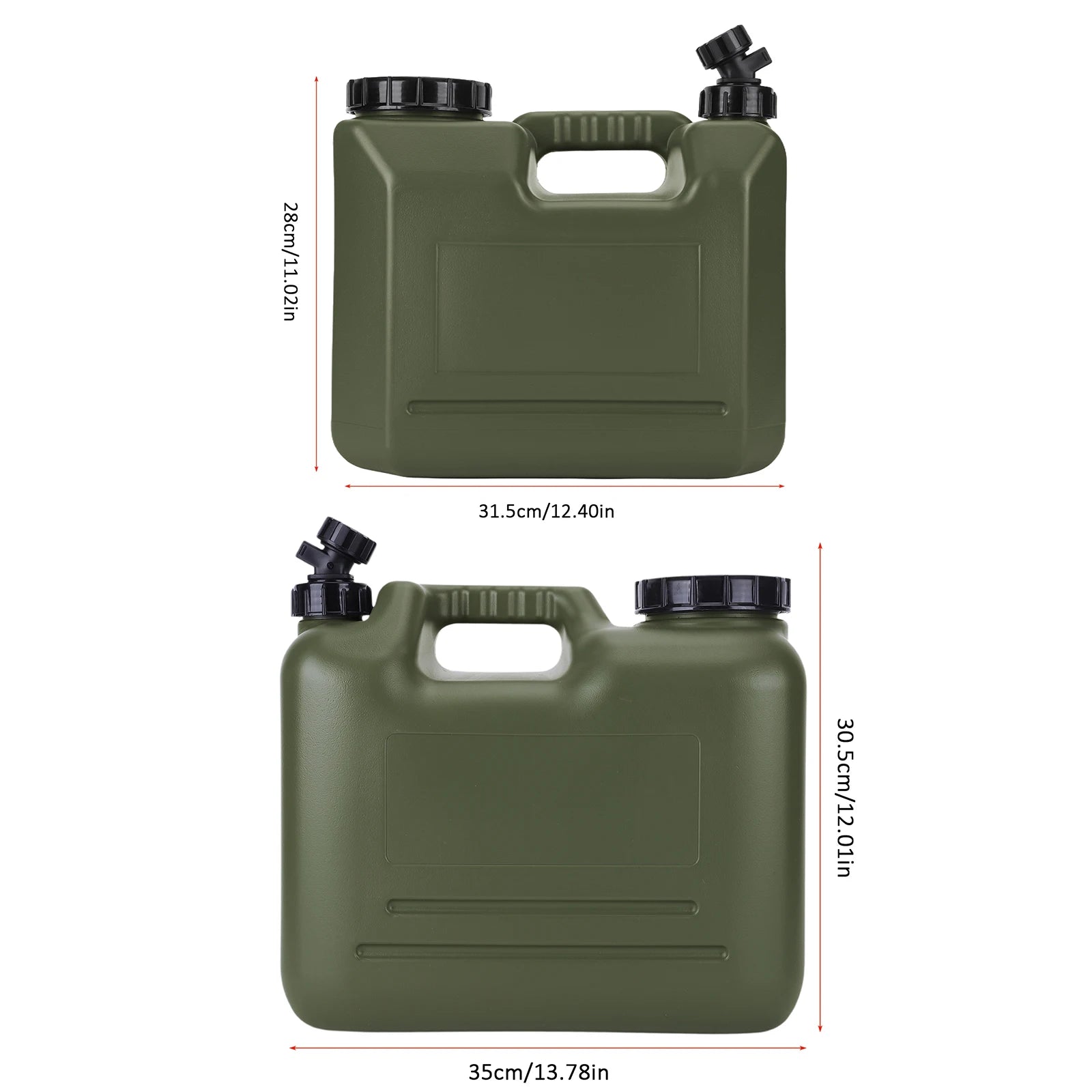 Portable Water Jug W Wide Filler Opening Emergency Storage Tank