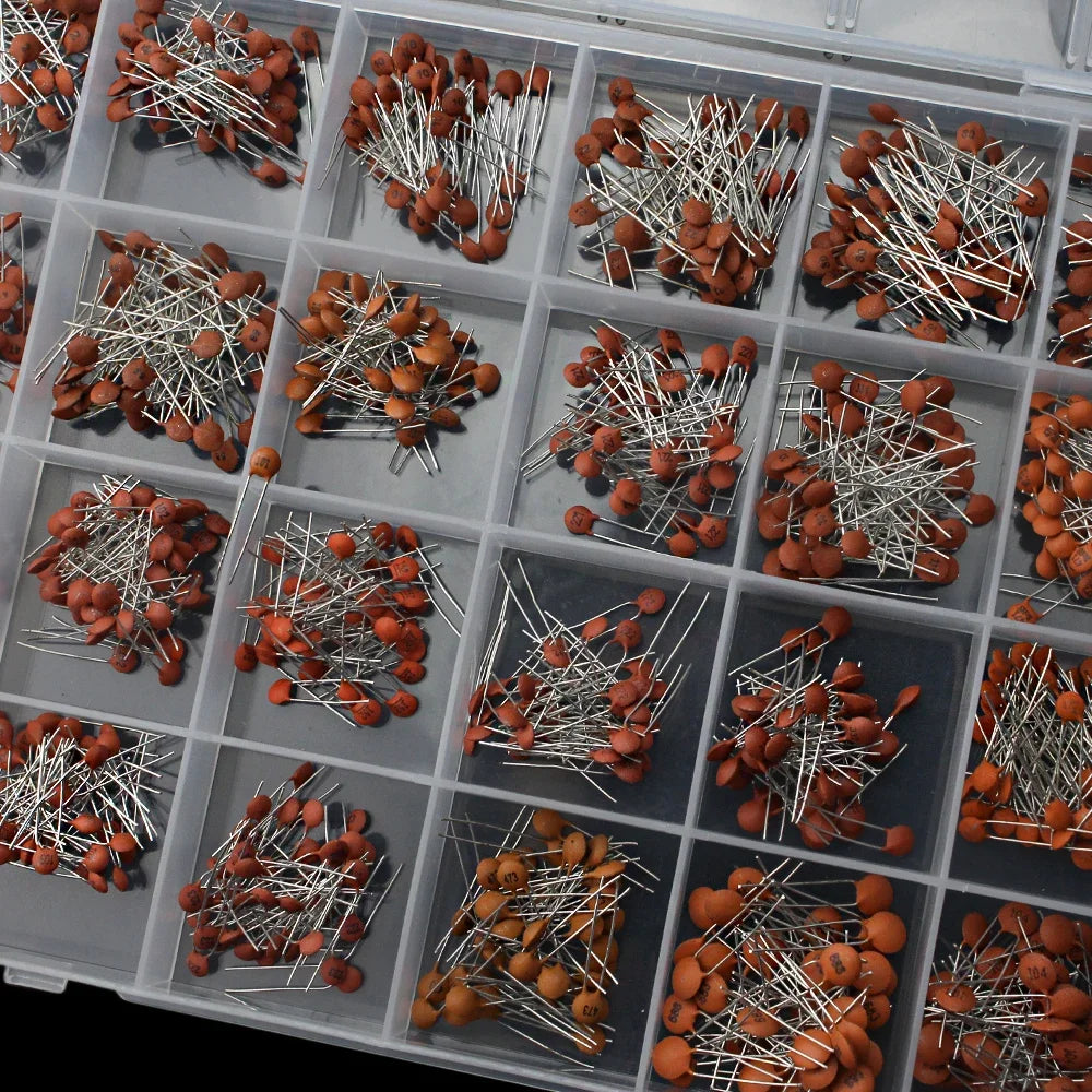 960PCS Ceramic Capacitors Kit 2pF-0.1uF Electronic Components Package Capacitor Assorted Samples Diy Kit Zpaxo