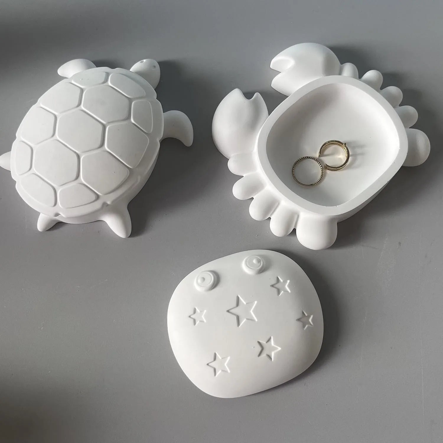 Turtle & Crab Silicone Mold – Resin & Plaster Storage Box