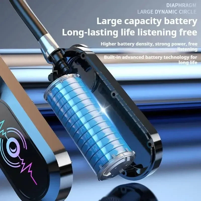 HD Screen Bluetooth 5 4 Headphones Neckband Earphones TWS Wireless
