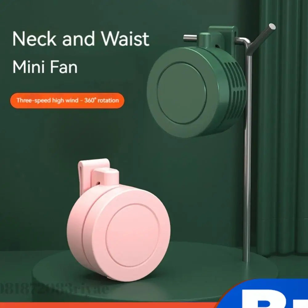 Mini Handheld Fan 3 Speeds Portable Bladeless Waist Clip Rechargeable