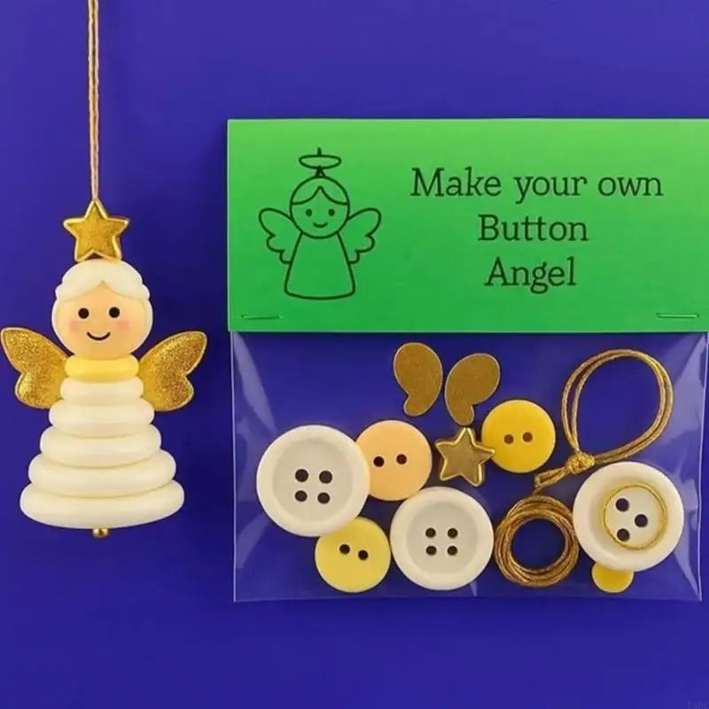 Holiday Button Decors Making Complete Christmas Craft Activity All