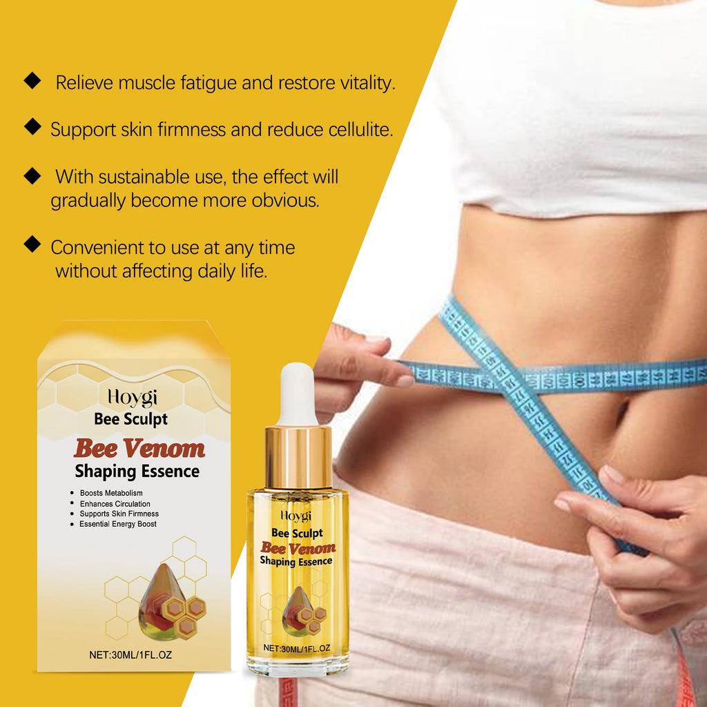 Hoygi Bee Venom Shaping Oil Firming Lifting Body Skin Anti Cellulite Fat Burning Weight Loss Improve Sagging Thin Leg Massage Oi Zpaxo