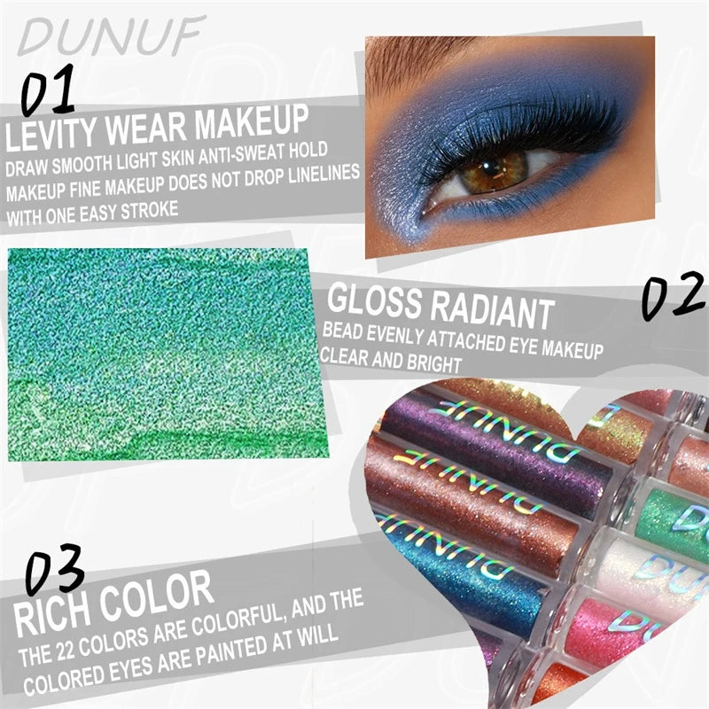 24 Colors Pearlescent Liquid Eyeshadow Glitter Highlighter Chameleon