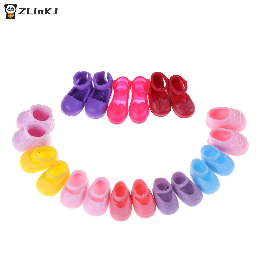 ▶5Pairs Fashion Shoes Boots For Sister Doll Kids Gift Zpaxo