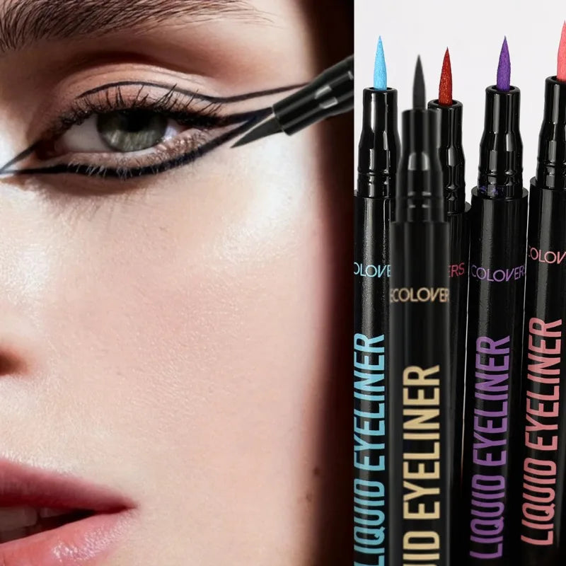 Waterproof Non-Smudge Liquid Eyeliner Pen Colorful Matte Smooth Quick Dry Easy To Wear Eyeliner Non Smudging Beauty Makeup Zpaxo