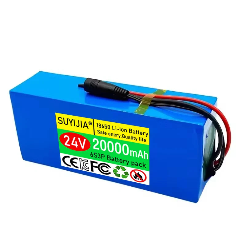 2026 NEW 6S3P 24V 20Ah 18650 Rechargeable Lithium Battery Original 25.2V 20000mAh Lithium-ion Battery Pack with Charger Zpaxo