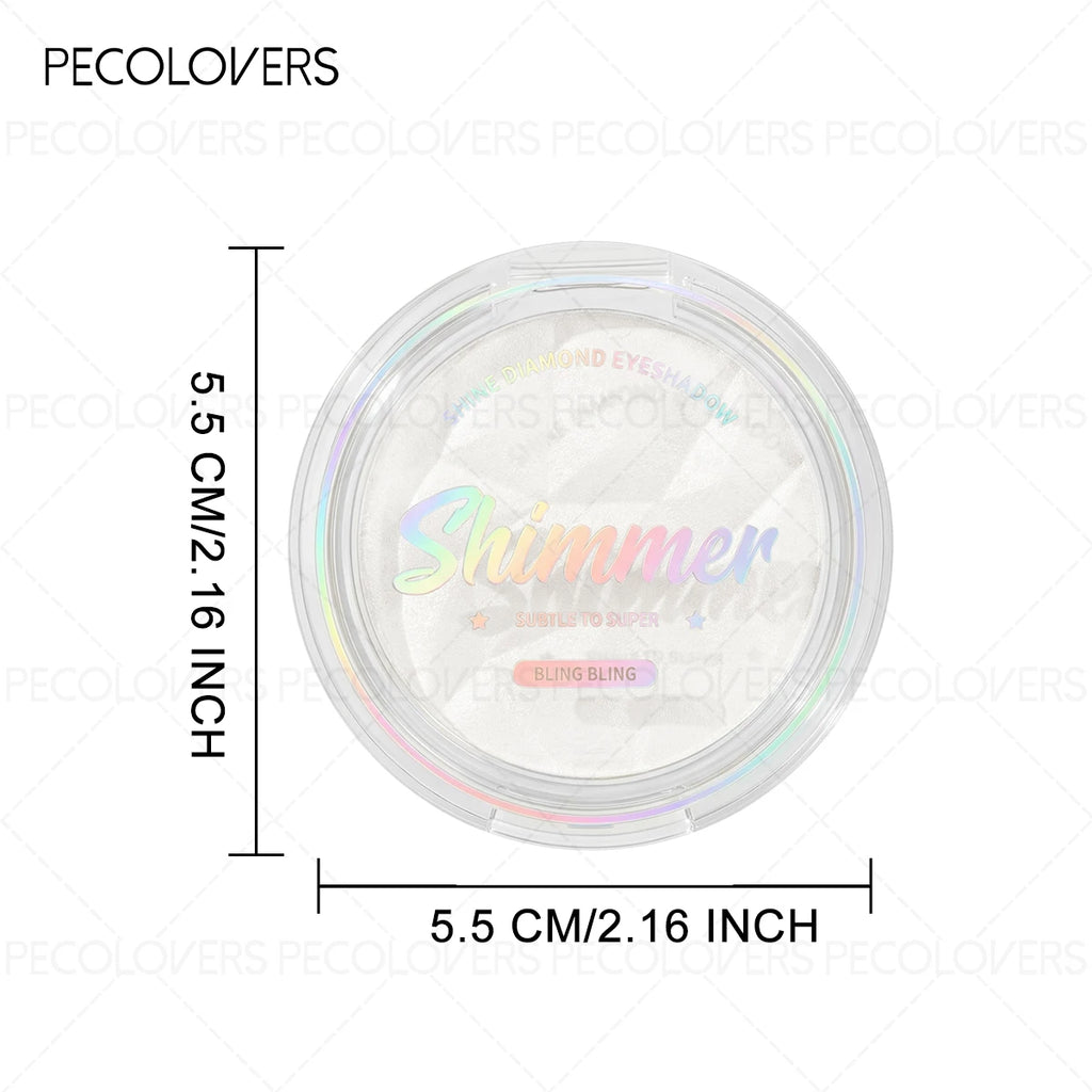 1PC Single-color Galaxy Highlighting Powder, Fine Pearlescent Sparkling Highlighter, Suitable for Face/eyes/body, Waterproof Zpaxo