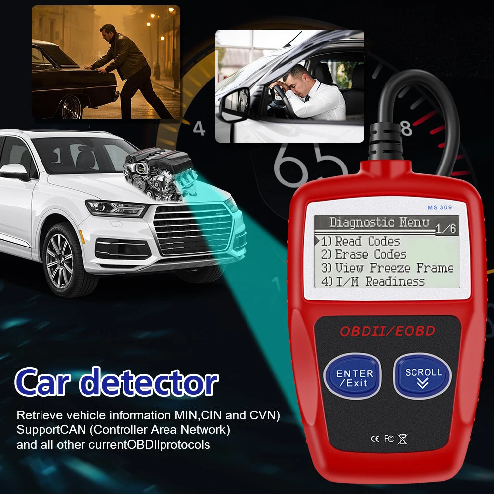 Universal Version Digital Display OBD2 Code Reader Auto Accessories OBD 2 Scanner Car Diagnostic Tools Fault Code Clear Zpaxo