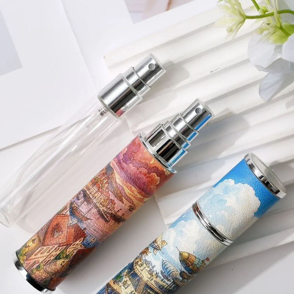 Mini Perfume Atomizer Bottles PU Leather Ultra-light Liquid Container Zpaxo