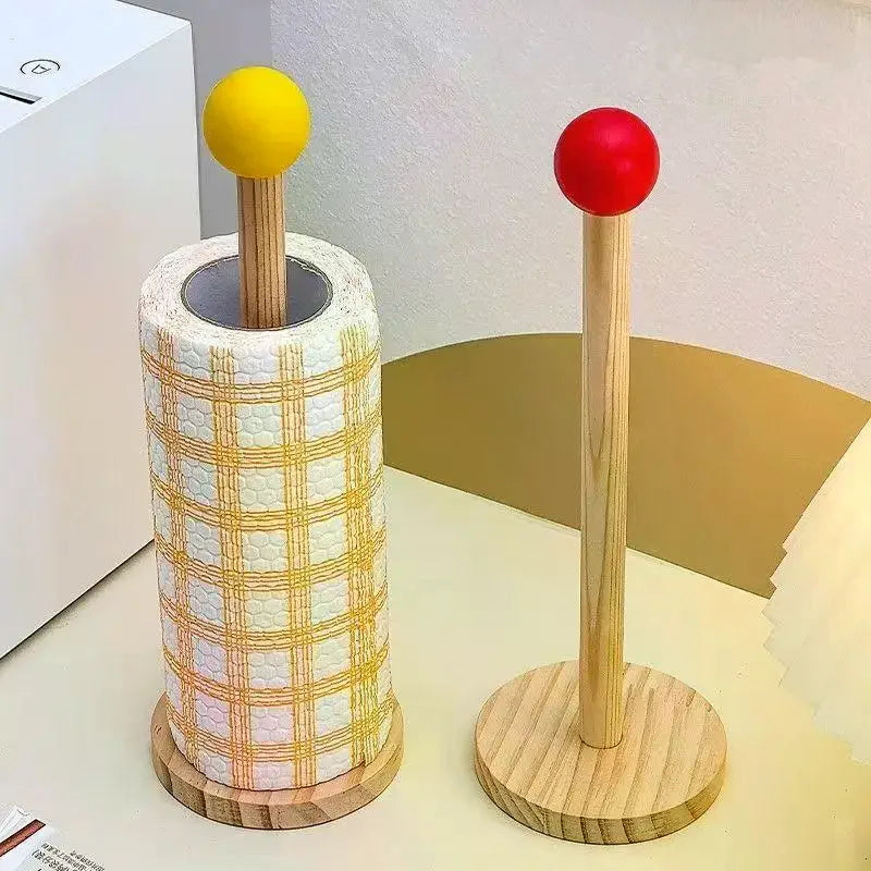 Wood Toilet Paper Holder No Drill Kitchen Storage Tissue Hanger Zpaxo