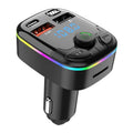 Bluetooth 5.0 FM Transmitter Car Charger – Dual USB & Type-C