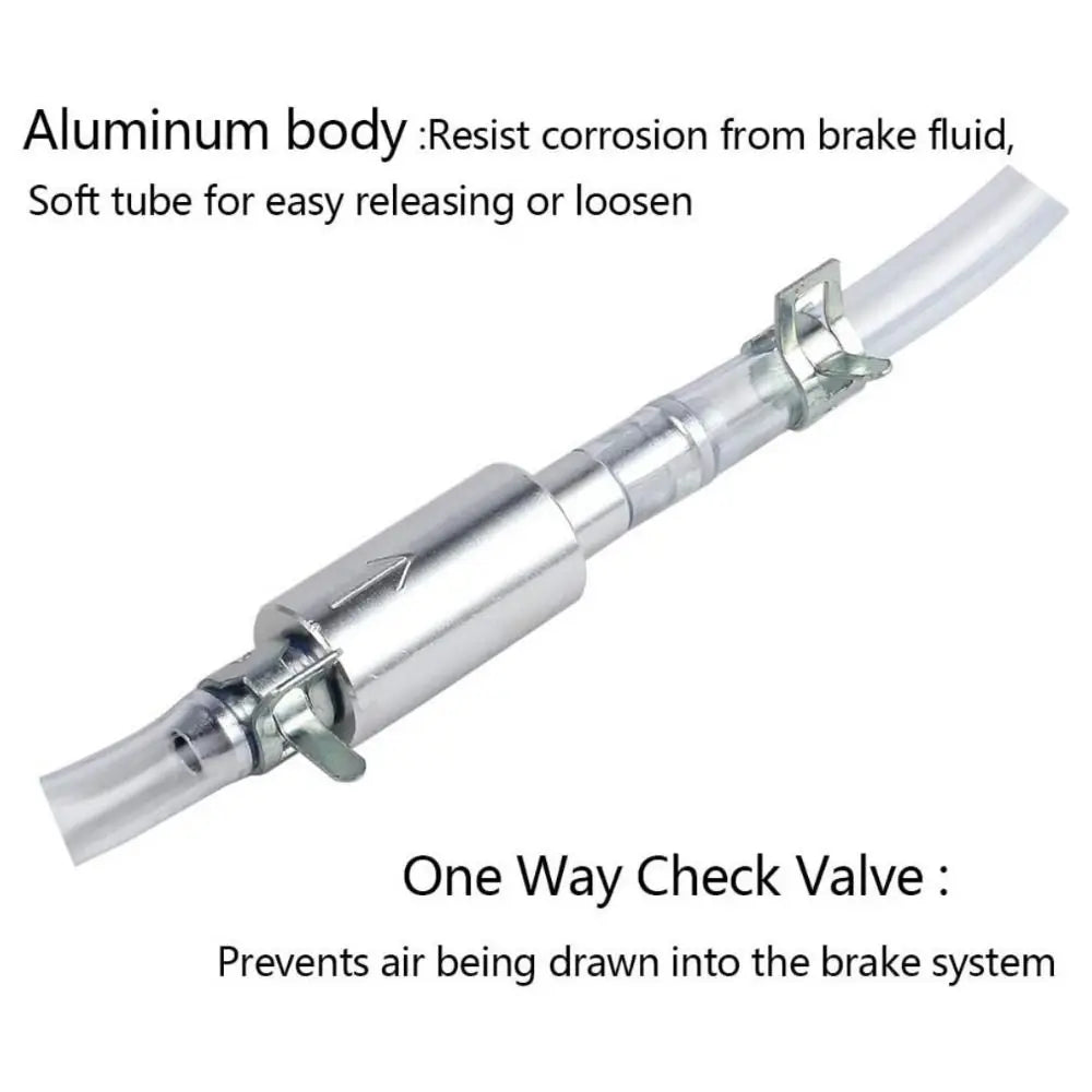 One Way Check Valve Motorcycle Brake Bleeder Hose Clamps Aluminum Zpaxo