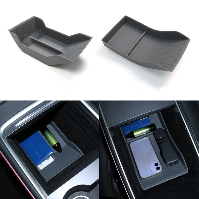 Tesla Model Y & 3 Center Console Armrest Organizer Tray