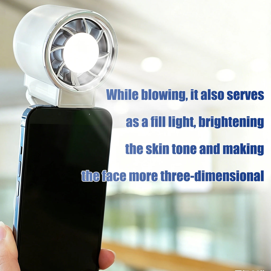 Multifunctional Magnetic Clip-on Fill Light Mini Fan Portable Outdoor Zpaxo