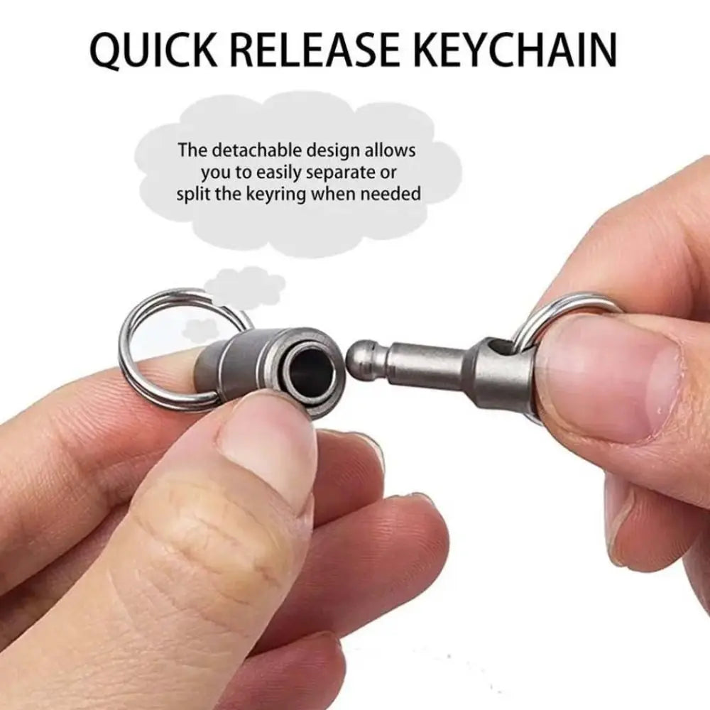 Double Ring Titanium Alloy Keychain Detachable Design Mini Mini Rotary Buckle Rotary Mechanism Quick Release Keychain Zpaxo