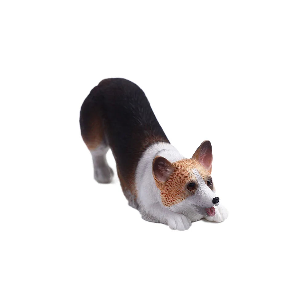 Auto Decoration Dog Doll Children's Resin Figures Mini Animal Car Zpaxo black 7