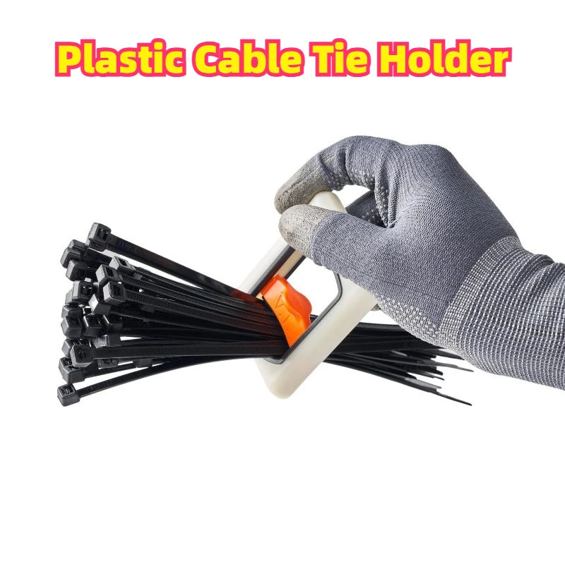 New Cable Tie Organizer Portable Glow Fluorescent Storage Reusable Storage Cable Tie Holder Cable Ties Storage Tool Zpaxo