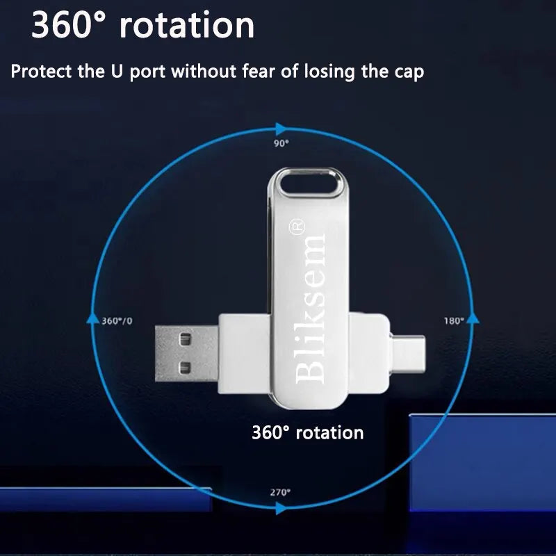 Bliksem TYPE-C Flash Drive OTG 32GB 64GB High Speed USB2.0 for Computer Cell Phone 3in1 USB Metal Mini Pen Drive 32GB USB 64GB Zpaxo