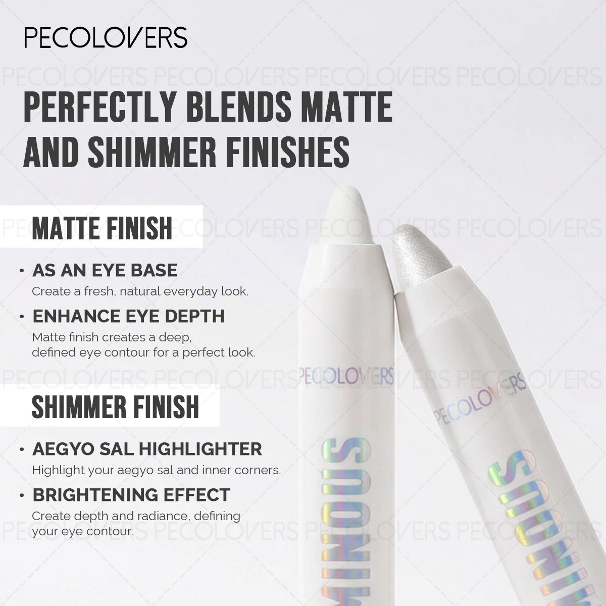1PC Colored Eyeshadow Stick,Matte And Shimmery Textures, Perfect for 3D Eye Makeup, Waterproof And Sweatproof Zpaxo