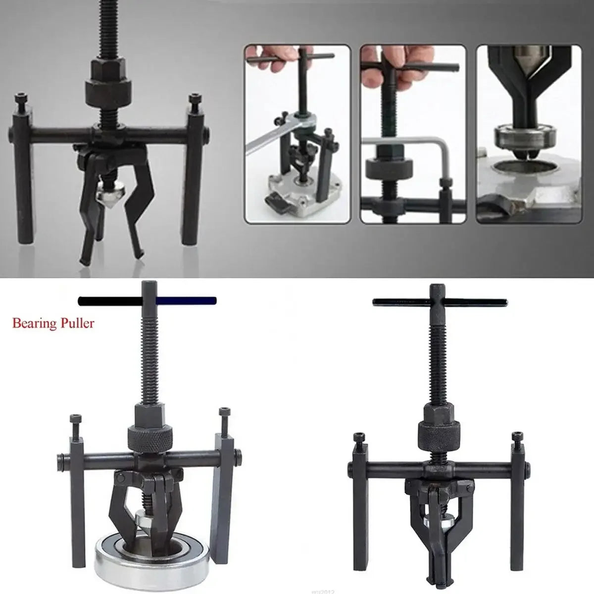 3-Jaw Inner Bearing Puller Extractor Kit – Car & Motorcycle