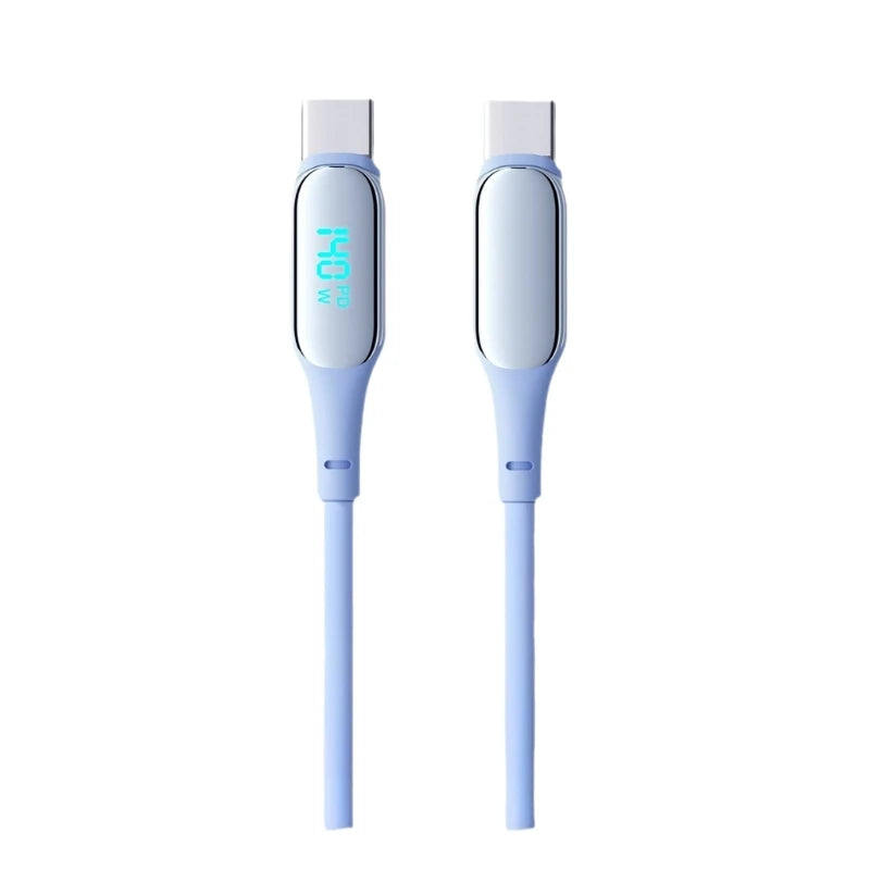 652F Liquid Silicone USB C Charging Cable 140W Real Time Power Display For Notebook And Smartphone 1.5M Zpaxo CN