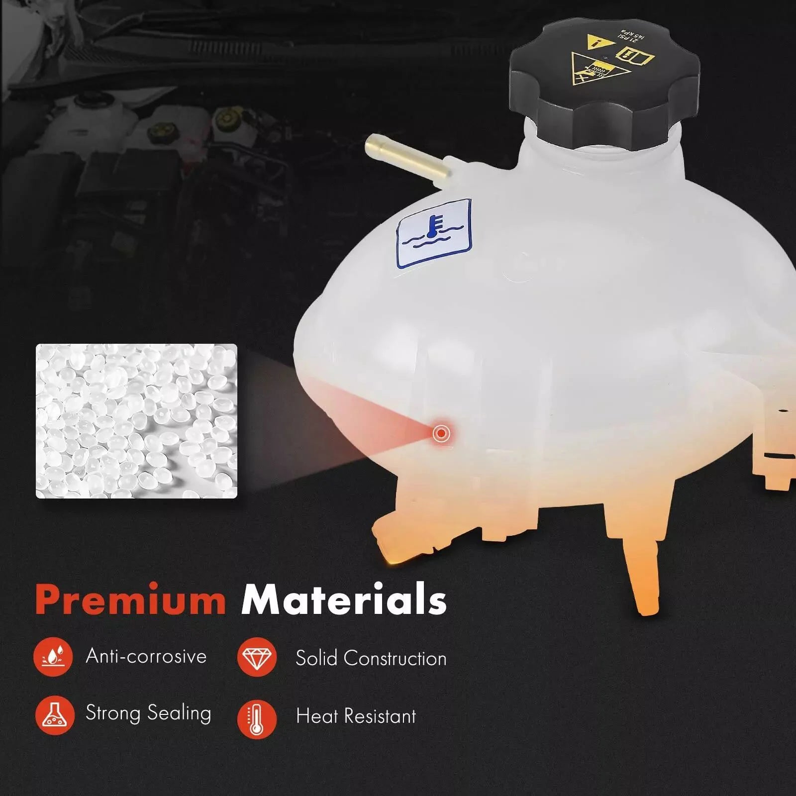 68289857AA Coolant Reservoir Radiator Expansion Tank Replacement Fiat
