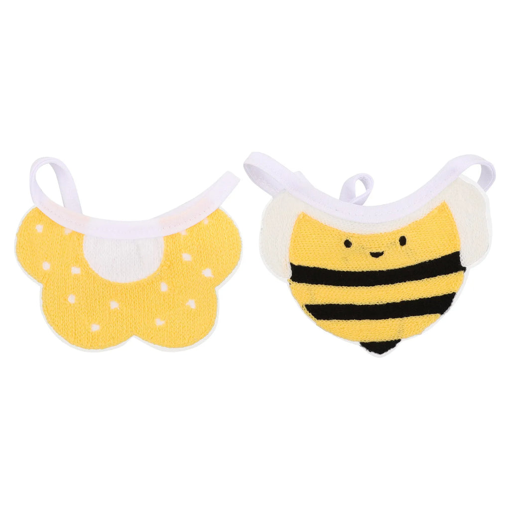 Pet Dog Scarf Neck Bandana Bee Cartoon Flower Pattern Soft Washable