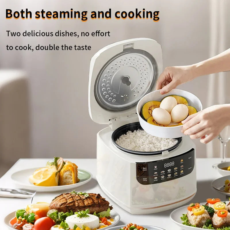 MultiCooker Electric Rice Cooker 110V 220V Non-Stick Pot 1-3 People Mini Cooking Machine Steamed Smart Rice Cooker Kitchen 2L Zpaxo