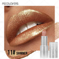 1 pc Lipstick, Pearlescent and Fine Glitter, Smooth and Matte Lightweight and Non-Stick, Long-Lasting Multi-Color Lipstick Zpaxo 11