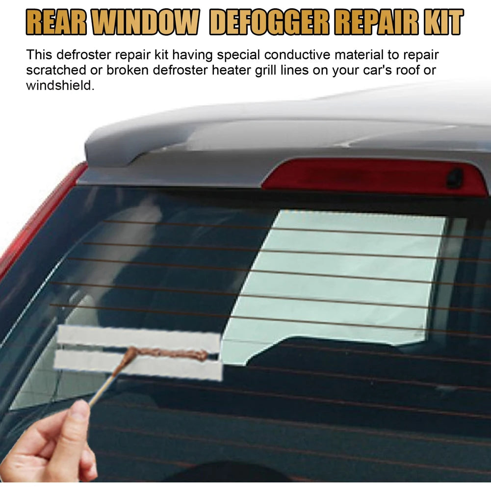 DIY Quick Repair Scratched Broken Defroster Heater Grid Lines Fix