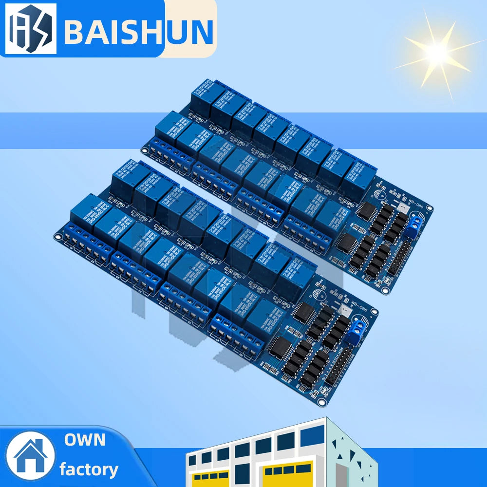 16 Channel 5V Relay Board, Optocoupler Isolated 10A 250V AC 30V DC Relay Module for Arduino Compatible Zpaxo 5V 16 Channel Relay
