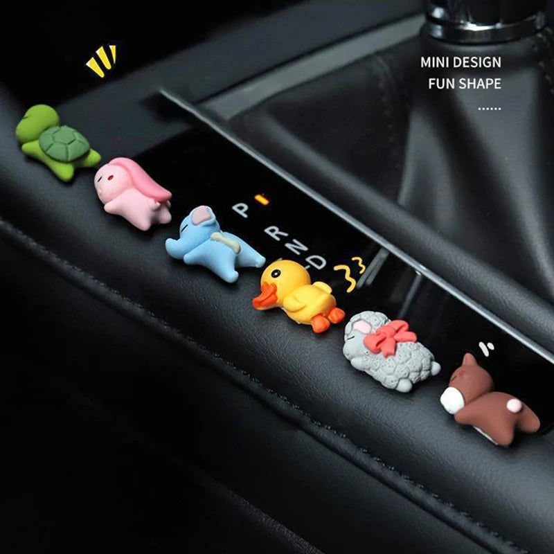 6-Pack Mini Turtle Car Dashboard Ornaments – Cute Resin Decor