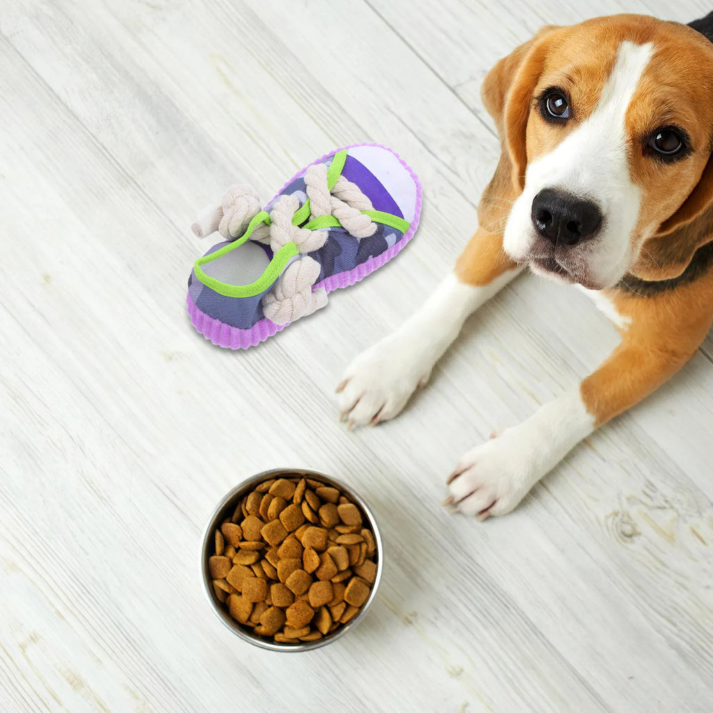 Dog Bite-resistant Interactive Knotted Rope Chew Teeth Cleaning