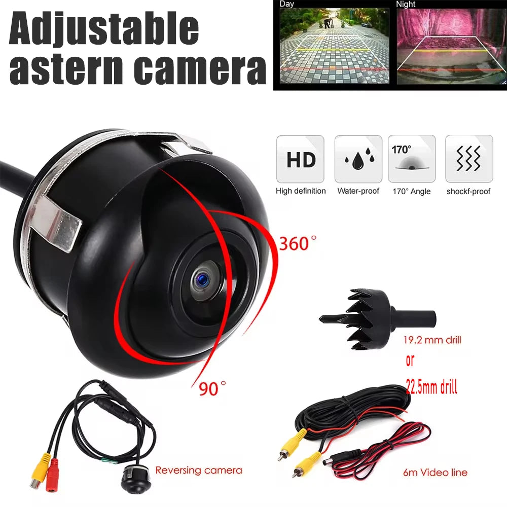 Car Backup Camera Rear HD 170 degree Wide Viewing Angle CCD Camera Wide Angle Reversing Backup Auto Night Vision 6M for Trucks Zpaxo
