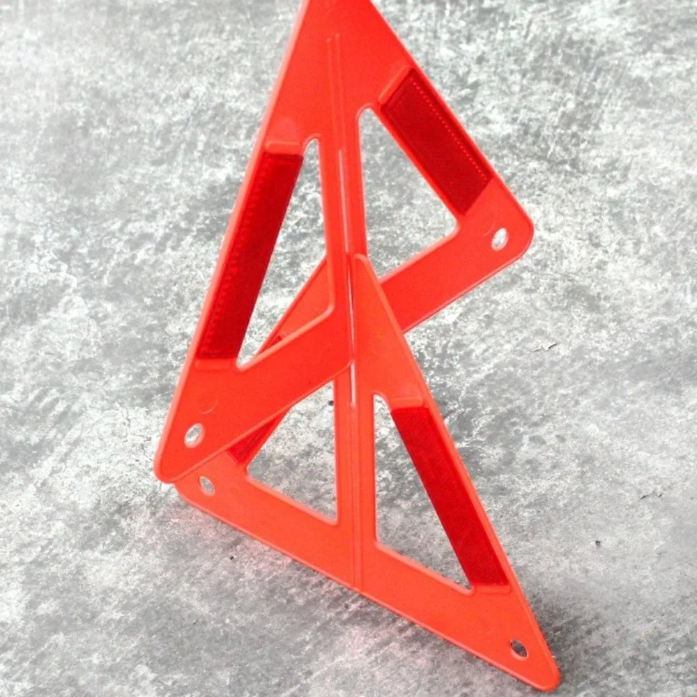 Reflective Car Emergency Warning Triangle Red Foldable Cars Stop Sign Zpaxo