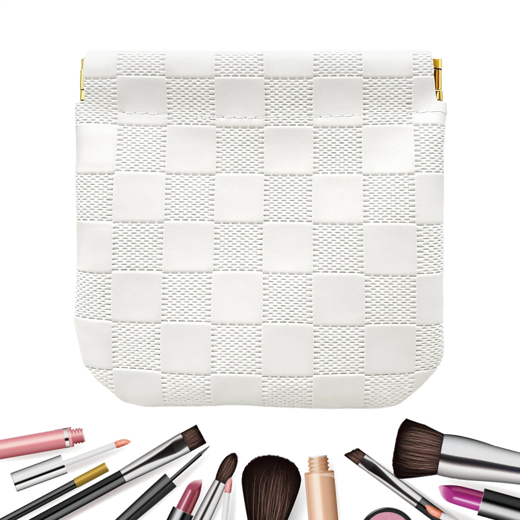 Small Auto-Closure Makeup Bag – Cosmetic & Jewelry Pouch Cosmetic Pouch Zpaxo