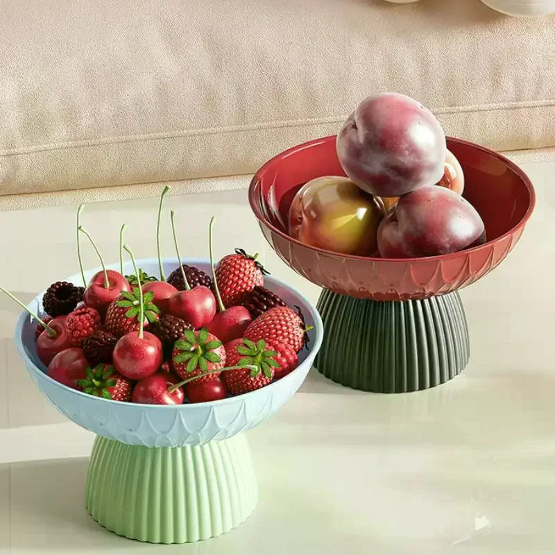Elegant Large Washable Fruit Bowl Pedestal Chic Hygienic Tabletop Zpaxo
