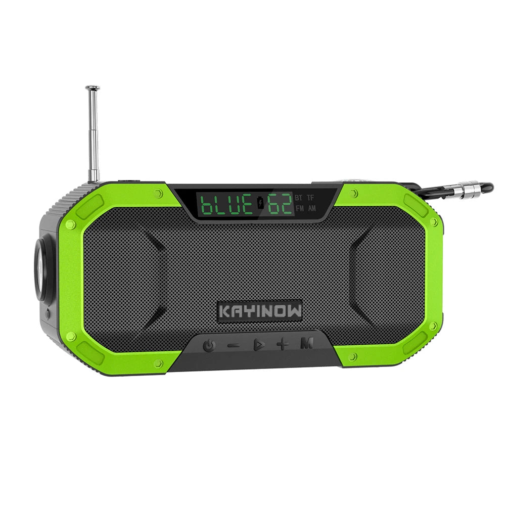 Solar Hand Crank Radio Emergency Weather 5000mAh Power Bank Charger Flash Light SOS Alarm Compass Radio Zpaxo