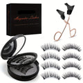 8pcs Magnetic Eyelash Kit Natural False Lashes Waterproof Eyelashes Extension Kit Reusable Wispy False Eyelashes Makeup Tools Zpaxo black 8pcs