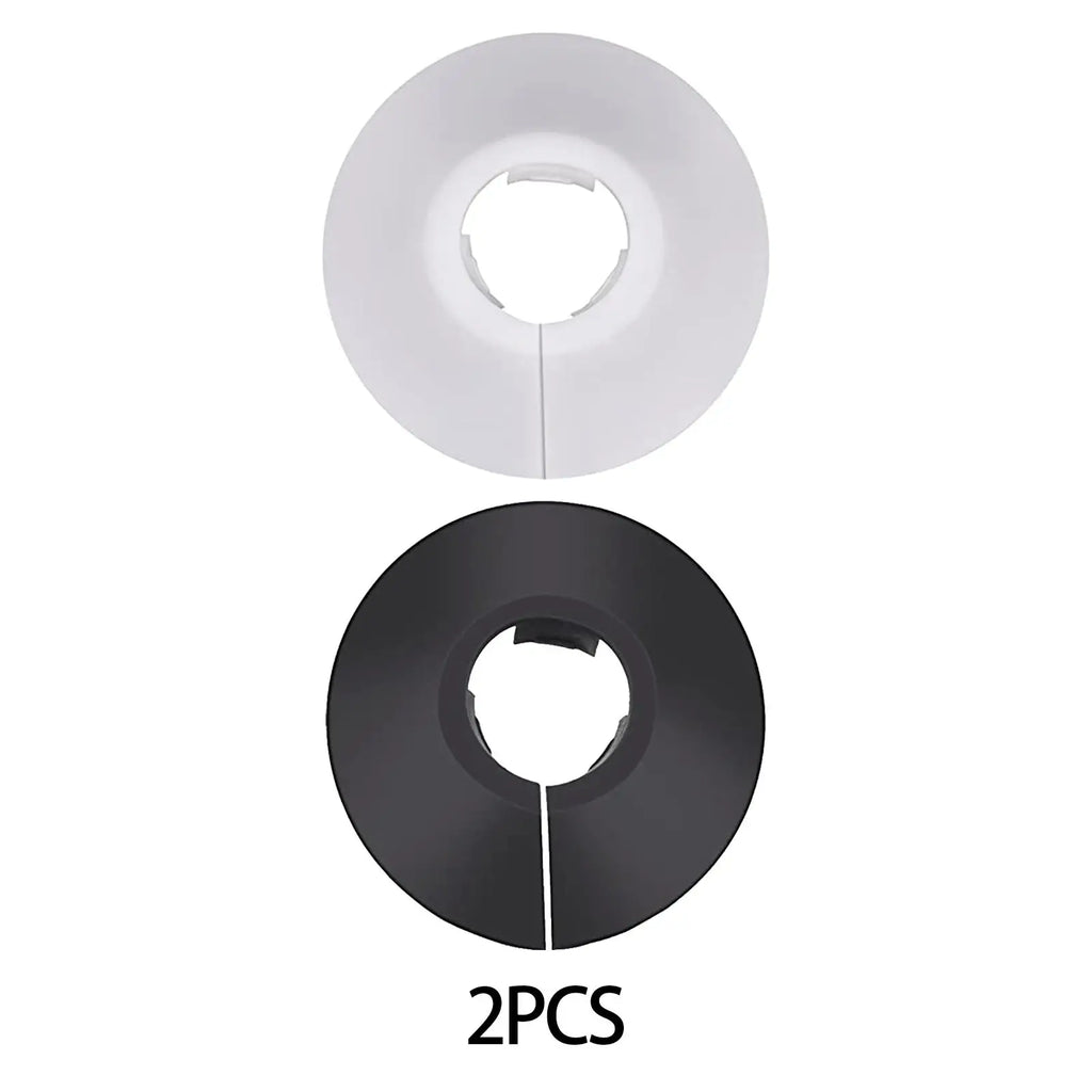 2-Pack Decorative Flange Pipe Cover Collars – PVC Wall Escutcheon Pipe Cover Collar Zpaxo