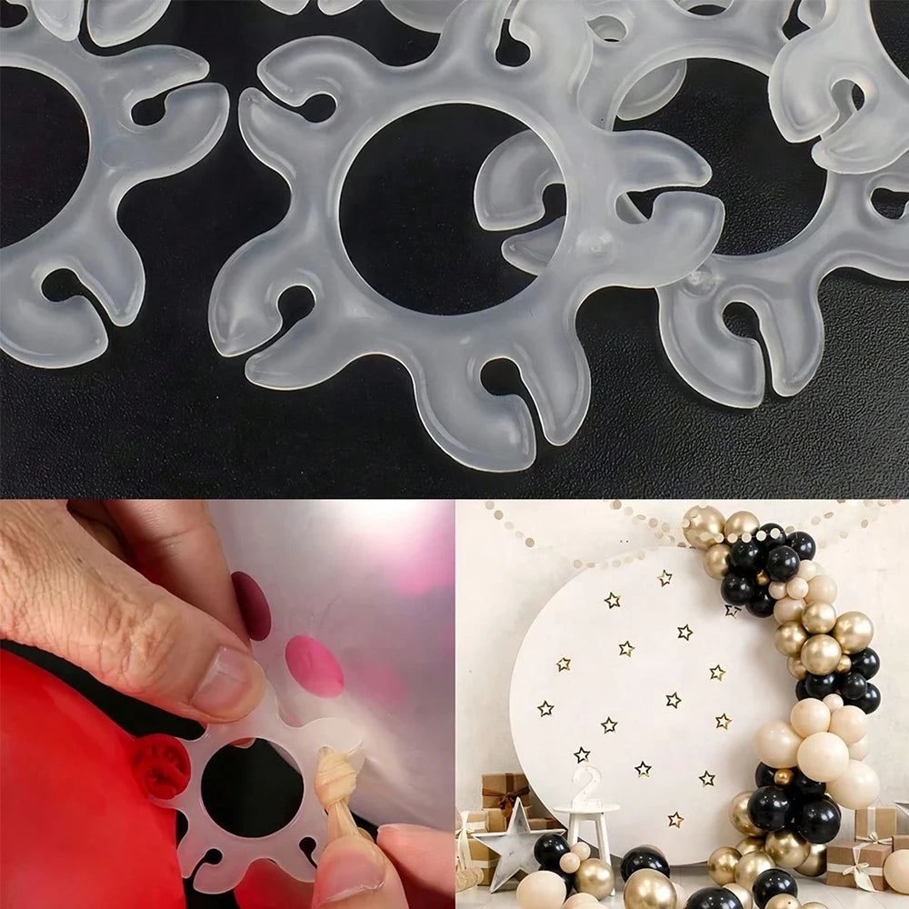 25/50Pcs Balloon Clips Plastic Balloon Buckle for Balloon Arch Connectors Frame Ring for Birthday Wedding Party Decoration Zpaxo