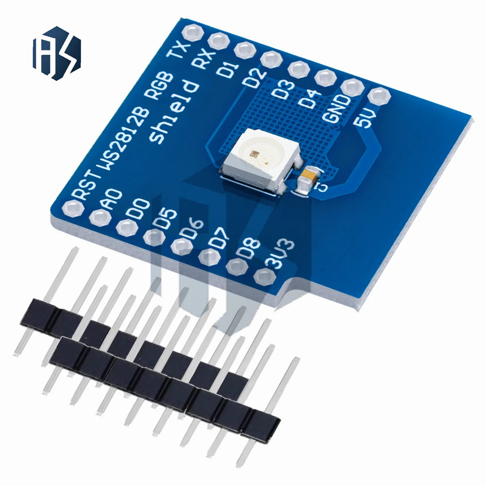 Wemos D1 Mini ESP8266 WS2812B RGB Shield Expansion Board 3 3V-5V Zpaxo