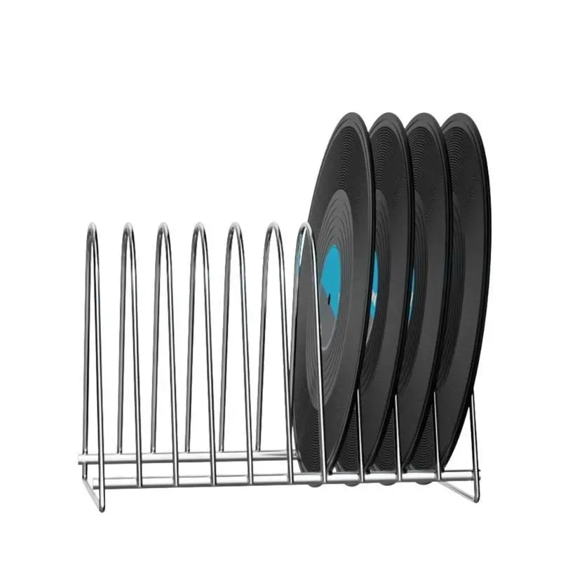 652F Iron Vinyls Holder 7 12 Records Ten Slot Storage Room Office Zpaxo